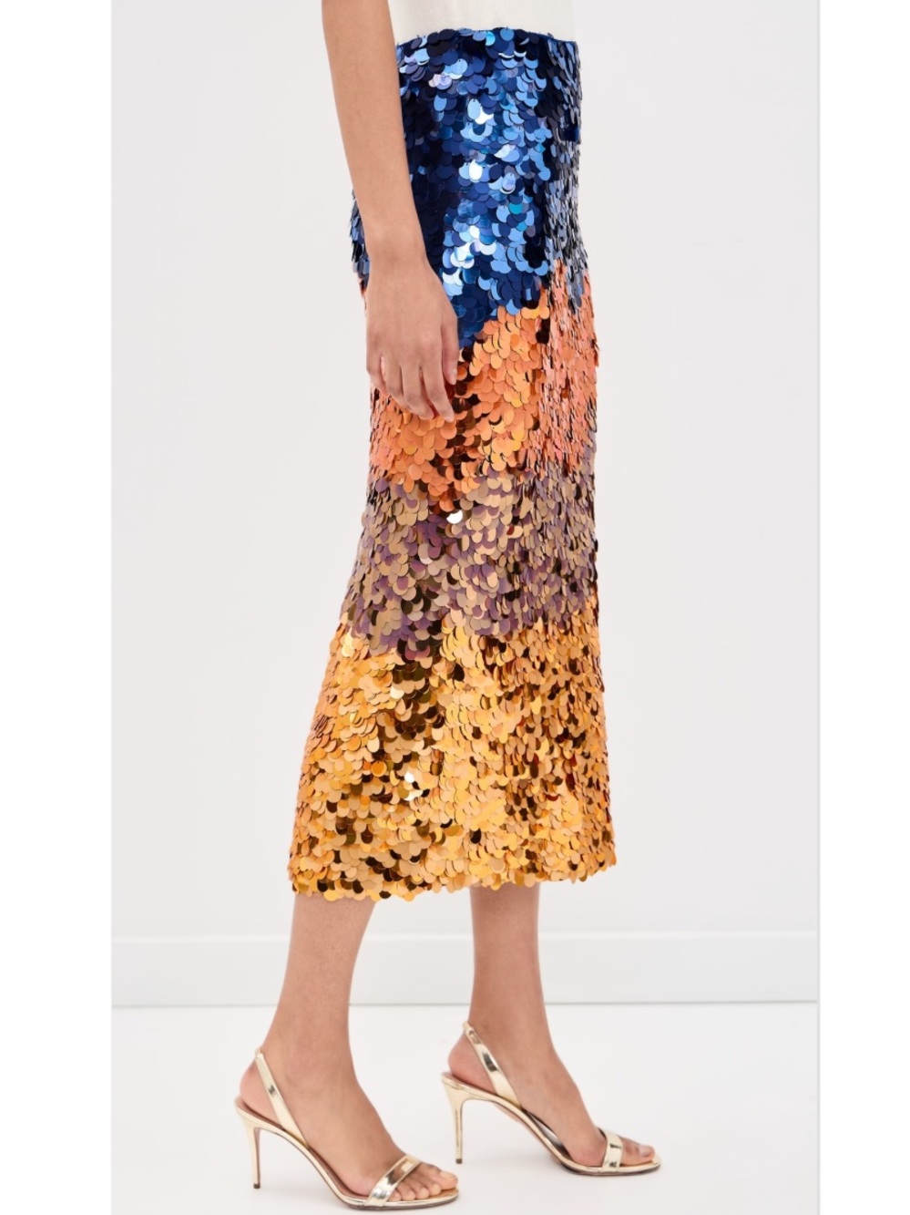 Ulla Johnson Helen Frankenthaler Sequin Colorblock Matilde Sequin Knit Skirt M - Picture 8 of 15